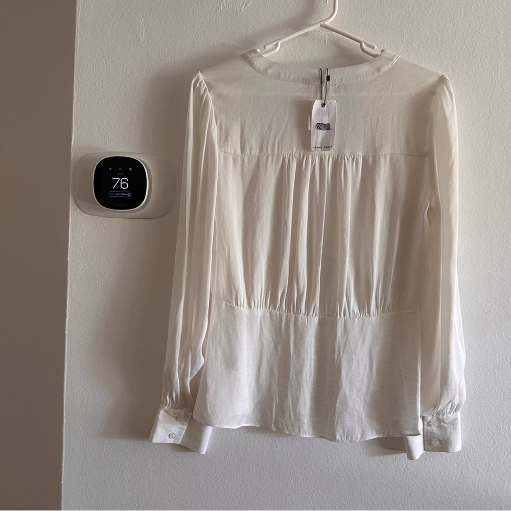 Naked Zebra Cream Blouse size small